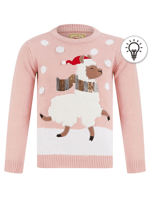 Girls light up christmas jumper outlet