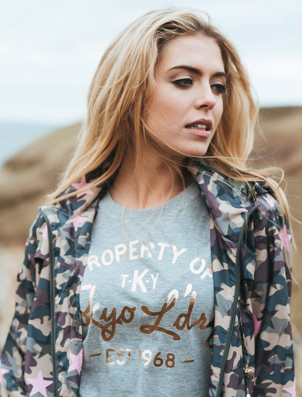 Fusion Lightweight Parka Raincoat in Star Camo - Tokyo Laundry