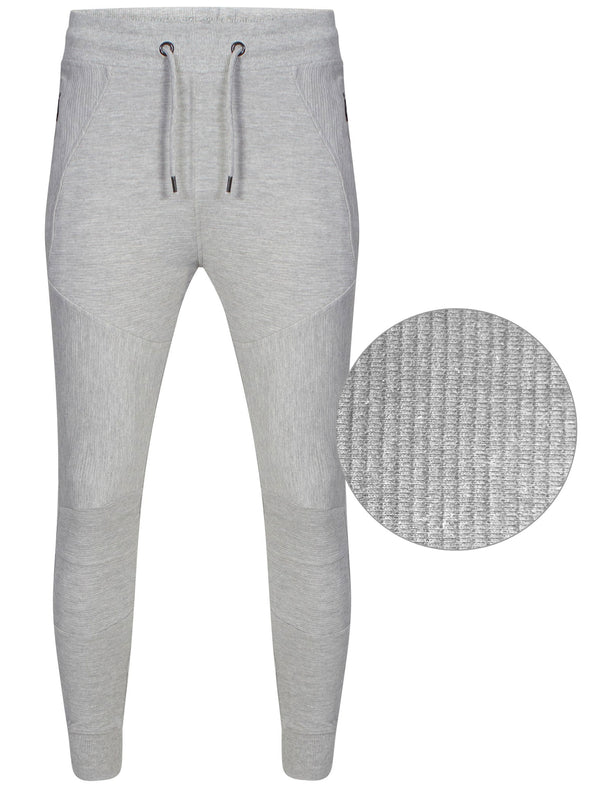 Mens Jason Qutory Joggers in Grey Marl