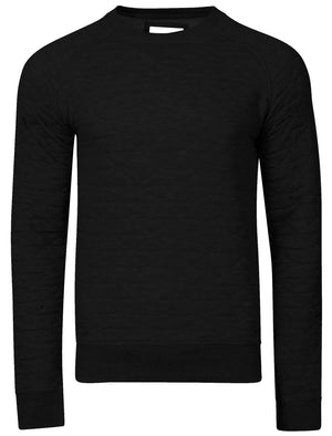 Mens Nicholas Triangle Quilt Sweatshirt in Black