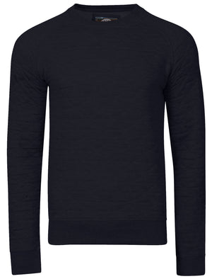 Mens Nicholas Triangle Quilt Sweatshirt in Navy