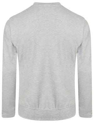 Darryl Double Pocket Crew Sweatshirt In Light Grey Marl