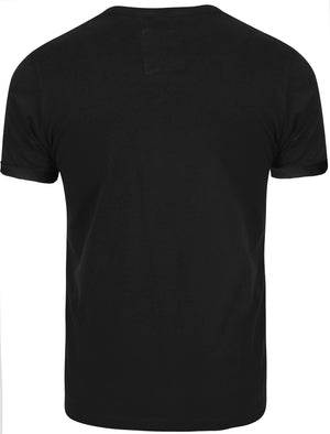 Freddy Destroyed Ripped Front T-Shirt in Black
