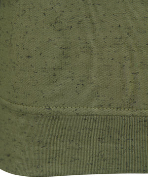 Luis Mohair Texture Print Crew Neck Sweatshirt In Green