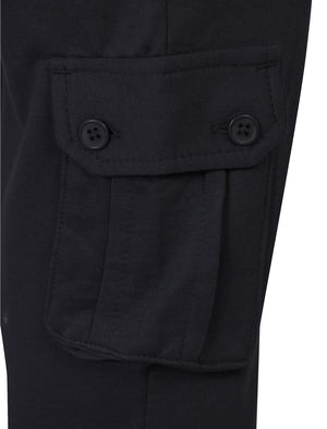Robbie Military Pocket Cuffed Joggers in Navy