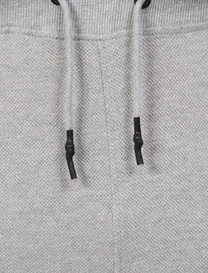 Winston Piqué Panel Cuffed Joggers in Light Grey Marl