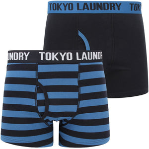 Haverfield (2 Pack) Boxer Shorts Set in Federal Blue / True Navy - Tokyo Laundry