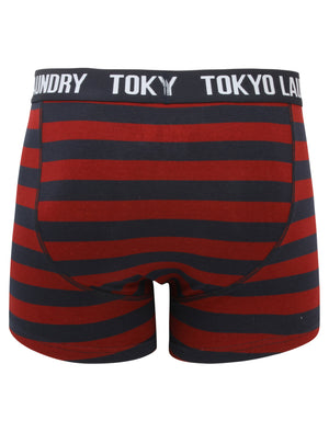 Haverfield (2 Pack) Boxer Shorts Set in Oxblood / True Navy - Tokyo Laundry