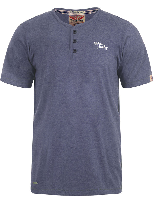 Essential Henley T-Shirt in Indigo Marl - Tokyo Laundry