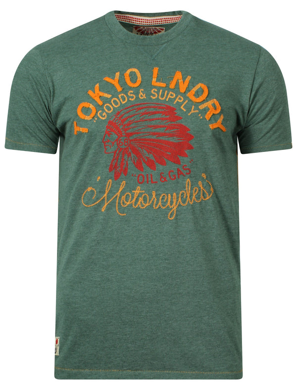 Kobe Short Sleeve T-shirt in Mallard Green - Tokyo Laundry