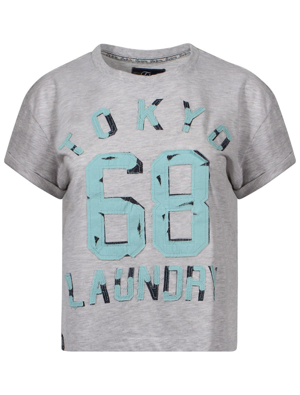 Tokyo Laundry Destini White Grey cotton tee