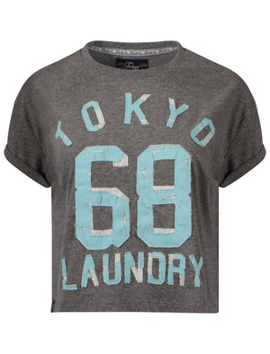 Tokyo Laundry Destini Mid Grey cotton tee