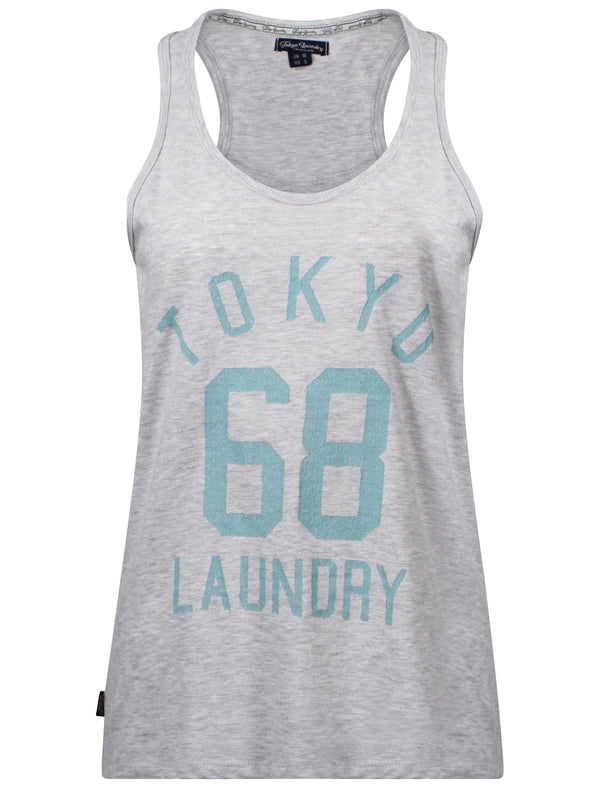 Tokyo Laundry White Grey vest top