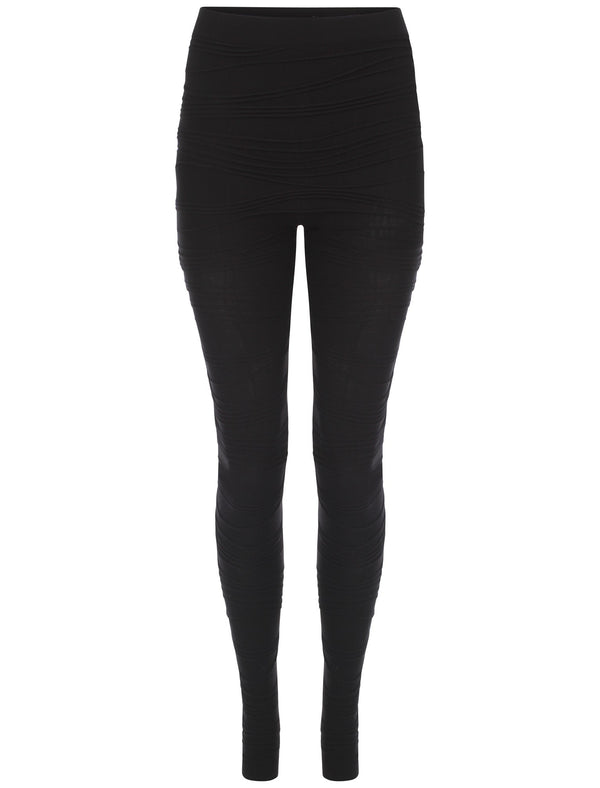 Jasmine ruched effect leggings in black