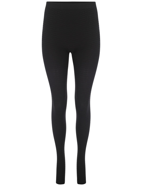 Lulu black honeycomb textured leggings