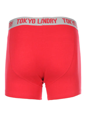 James Red/Grey Sports Boxers - Tokyo Laundry