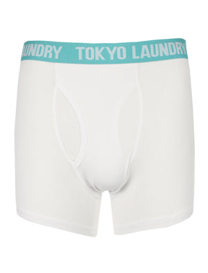James White/Blue Sports Boxers - Tokyo Laundry
