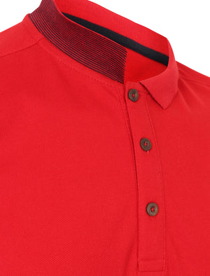 Lewisham Cotton Pique Polo Shirt In Samba Red - Kensington Eastside