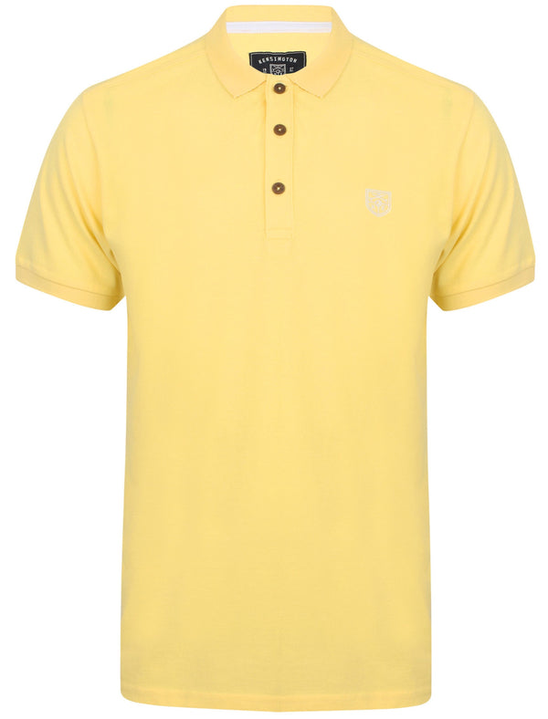 Lewisham Cotton Pique Polo Shirt In Sunshine - Kensington Eastside