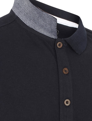 Lewisham Cotton Pique Polo Shirt In True Navy - Kensington Eastside