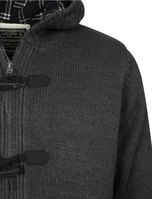 Burwell Heavy Knit Jacket in Charcoal Marl - Kensington Eastside