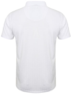 Atherstone Jacquard Jersey Polo Shirt in Optic White - Kensington Eastside