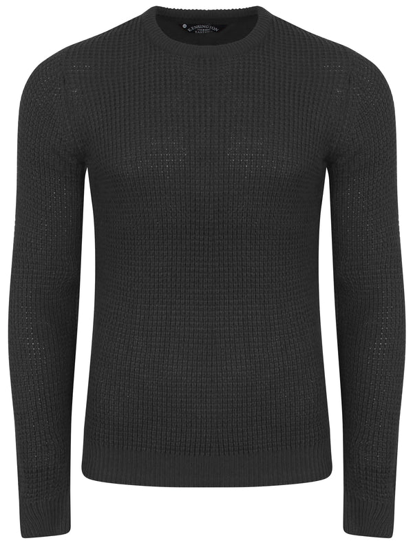 Auldhome Waffle Knit Jumper in Charcoal - Kensington Eastside