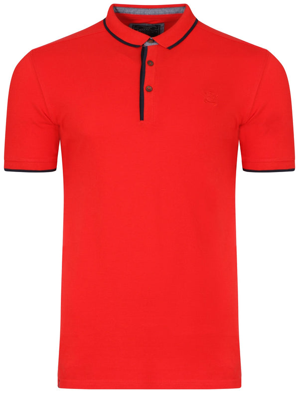 Calshot Polo Shirt in Tokyo Red - Kensington Eastside