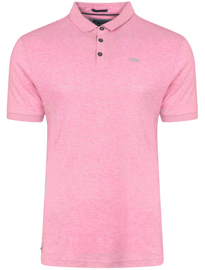 Densley Cotton Blend Polo Shirt In Pink Marl - Kensington Eastside