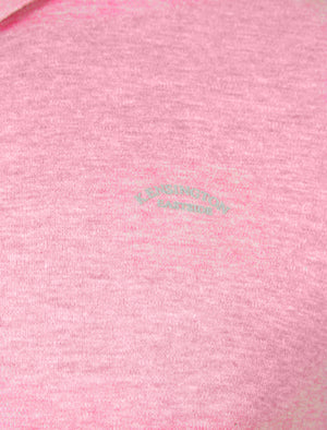 Densley Cotton Blend Polo Shirt In Pink Marl - Kensington Eastside