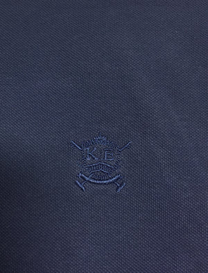Dunstable Chambray Collar Polo Shirt in Bijou Blue - Kensington Eastside