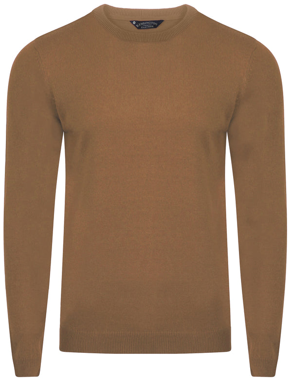 Finley Crew Neck Knitted Jumper in Taupe - Kensington Eastside