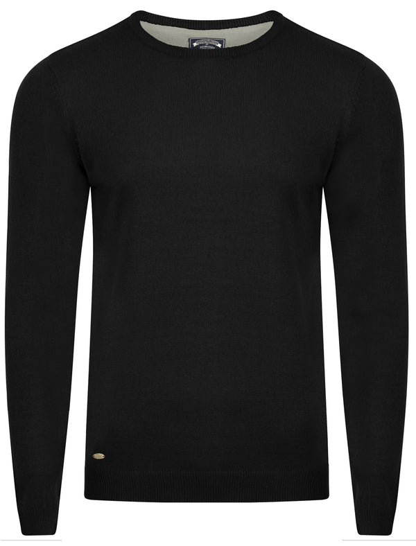 Fredrikstad Crew Neck Jumper in Black - Kensington Eastside
