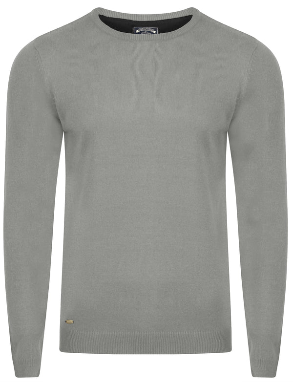 Fredrikstad Crew Neck Jumper in Light Grey Marl - Kensington Eastside