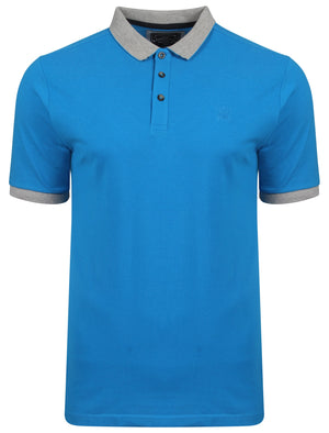 Geary Piqué Polo Shirt In Marble Blue - Kensington Eastside