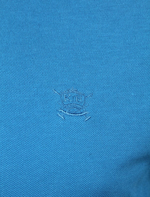 Geary Piqué Polo Shirt In Marble Blue - Kensington Eastside
