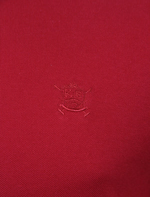 Geary Piqué Polo Shirt In Red - Kensington Eastside