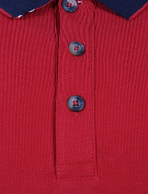 Geary Piqué Polo Shirt In Red - Kensington Eastside