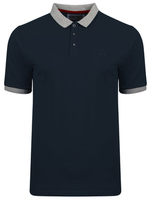 Geary Piqué Polo Shirt In True Navy - Kensington Eastside