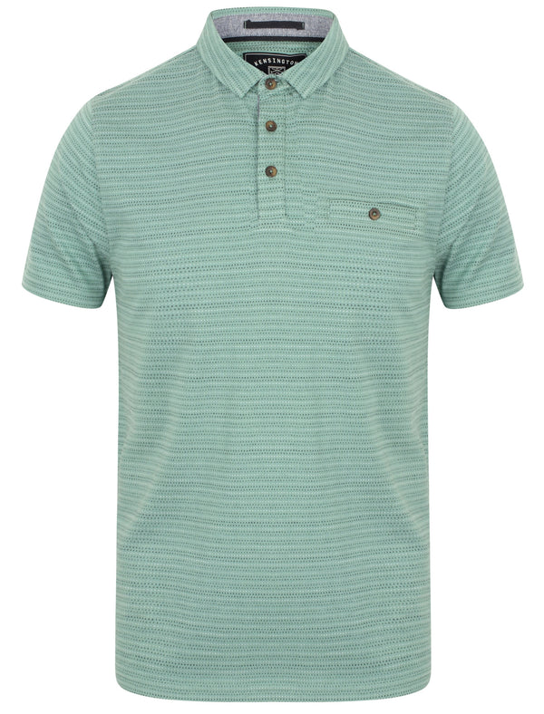 Hare Jacquard Spot Polo Shirt In Pastel Green - Kensington Eastside