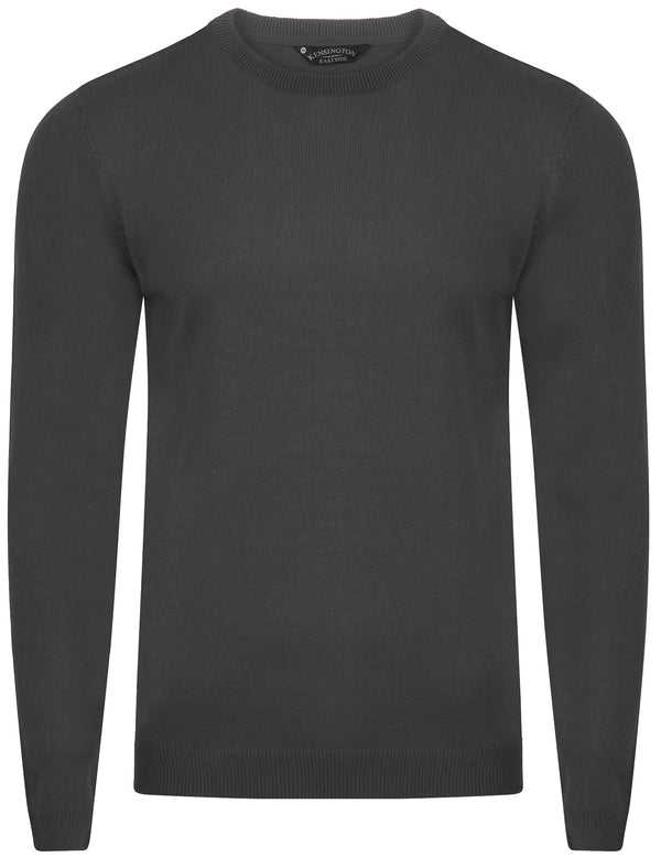 Henriks Cotton Knit Jumper in Charcoal - Kensington Eastside