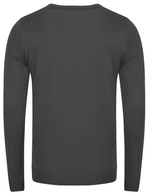 Henriks Cotton Knit Jumper in Charcoal - Kensington Eastside