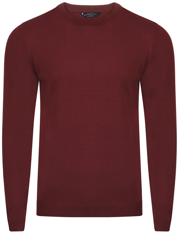 Henriks Cotton Knit Jumper in Oxblood - Kensington Eastside