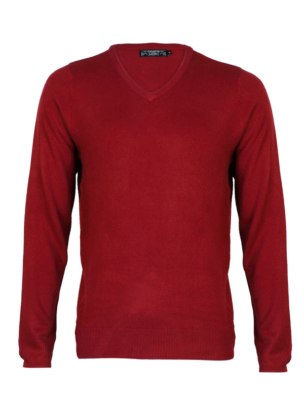 Kensington Eastside Hubert red v neck jumper