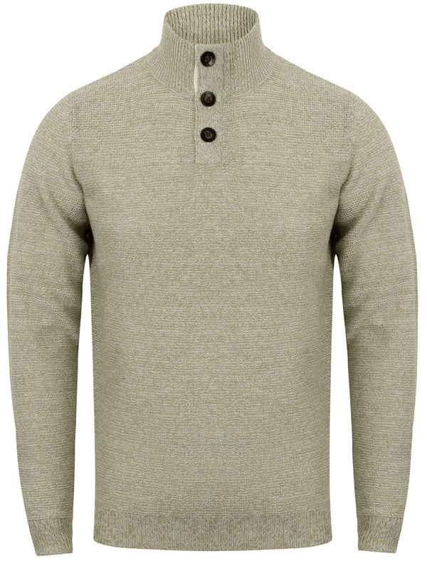 Lekman Funnel Neck Knit Jumper in Ivory / Dove Grey Pre Twist - Kensington Eastside