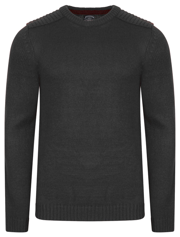 Minos Knitted Jumper in Charcoal Marl - Kensington Eastside