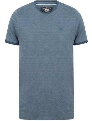Murphy Jacquard Cotton Jersey T-Shirt In Ensign Blue - Kensington Eastside