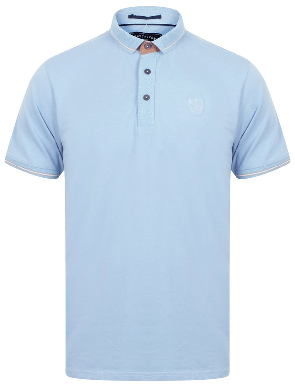 Prospect Cotton Jersey Polo Shirt In Placid Blue - Kensington Eastside