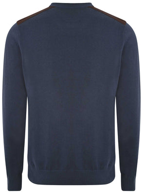 Roxton 2 light weight jumper in Denim Blue - Kensington Eastside