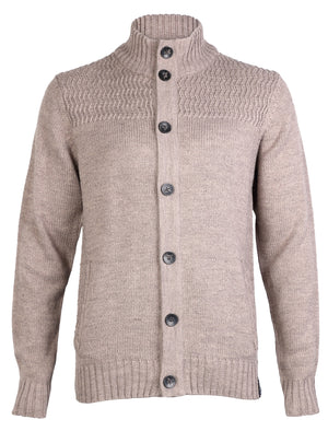 Kensington Eastside Tramore buttoned cardigan in Taupe Marl